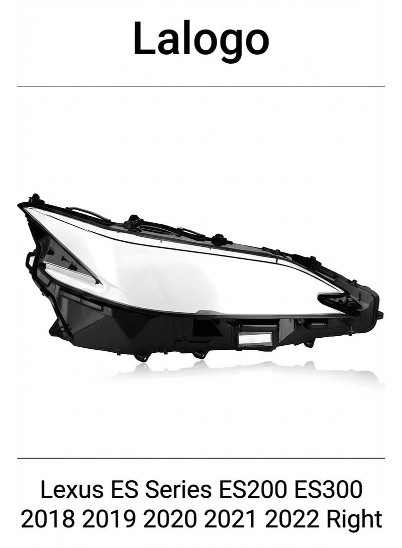Headlight Lens Cover for Lexus ES Series ES200 ES300 2018 2019 2020 2021 2022 Right-10701005R